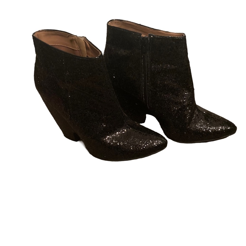 Madison Harding glitter booties